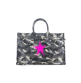 East-West Bag: Grey Camouflage