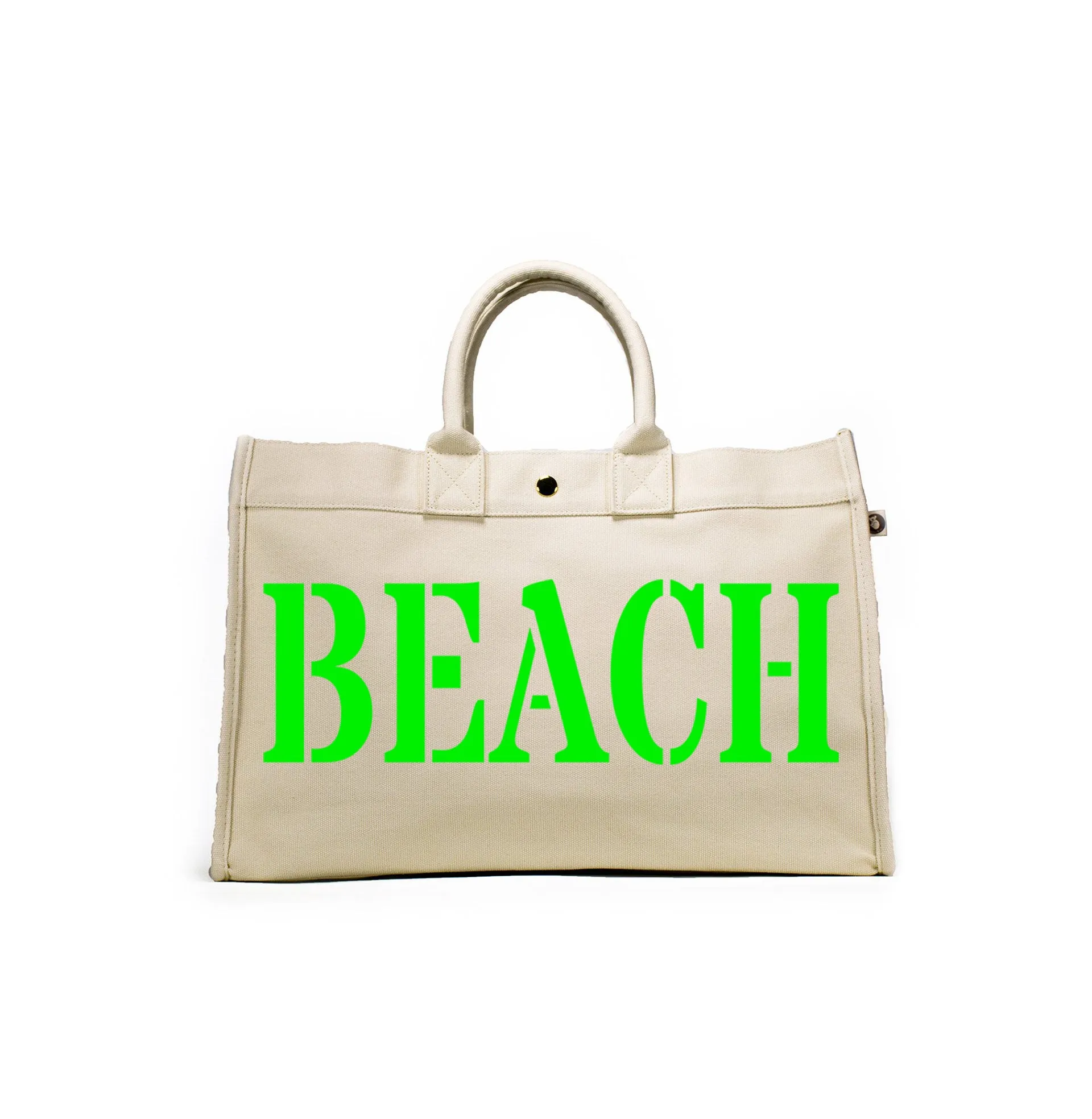 East West Bag: Natural with Neon Green Matte BEACH