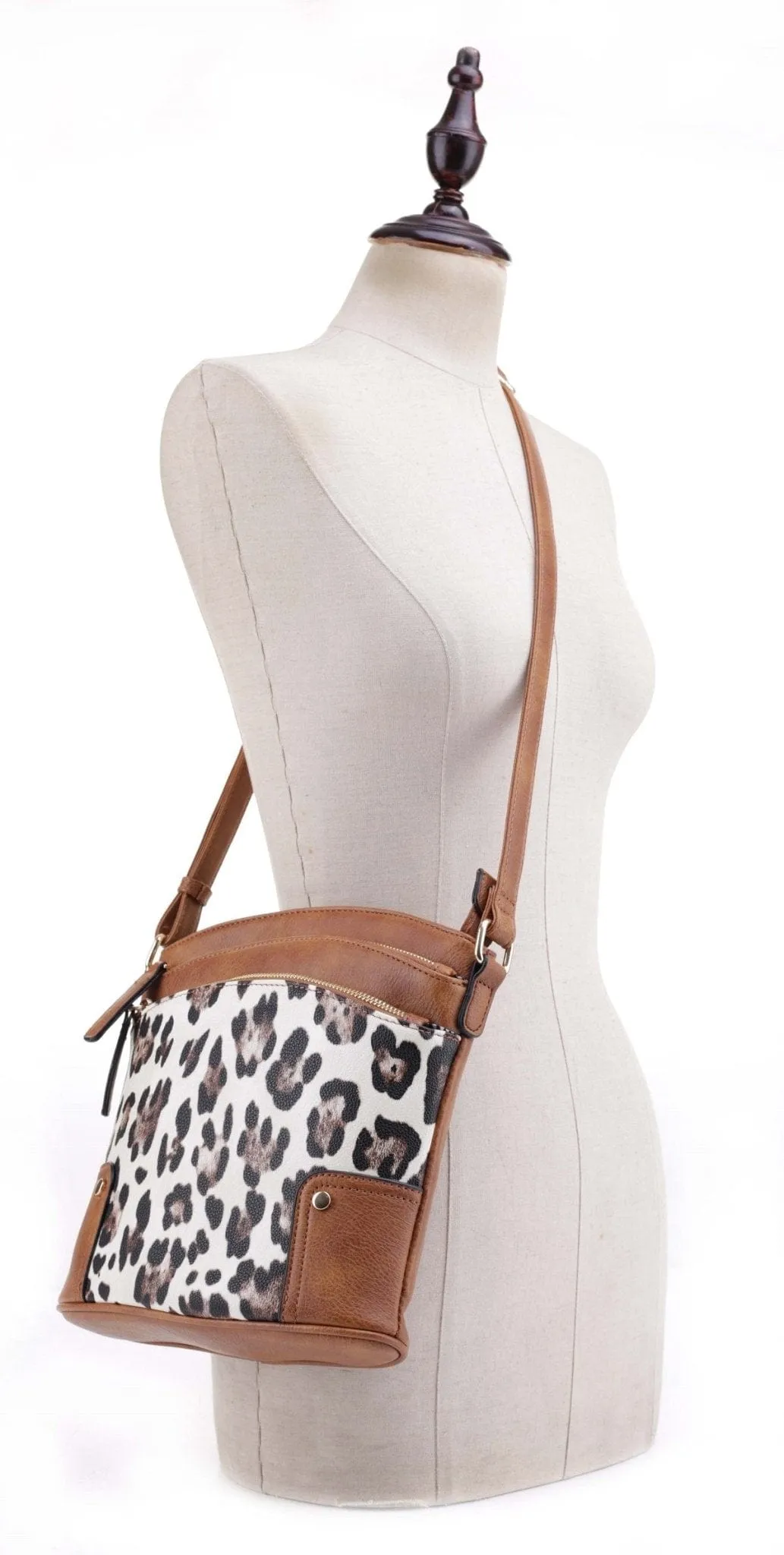 EJ60065L Leopard Printed Shoulder Crossbody Bag