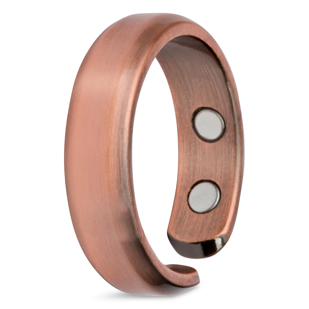 Elegant Pure Copper Magnetic Therapy Ring 2-Pack (Size 13)