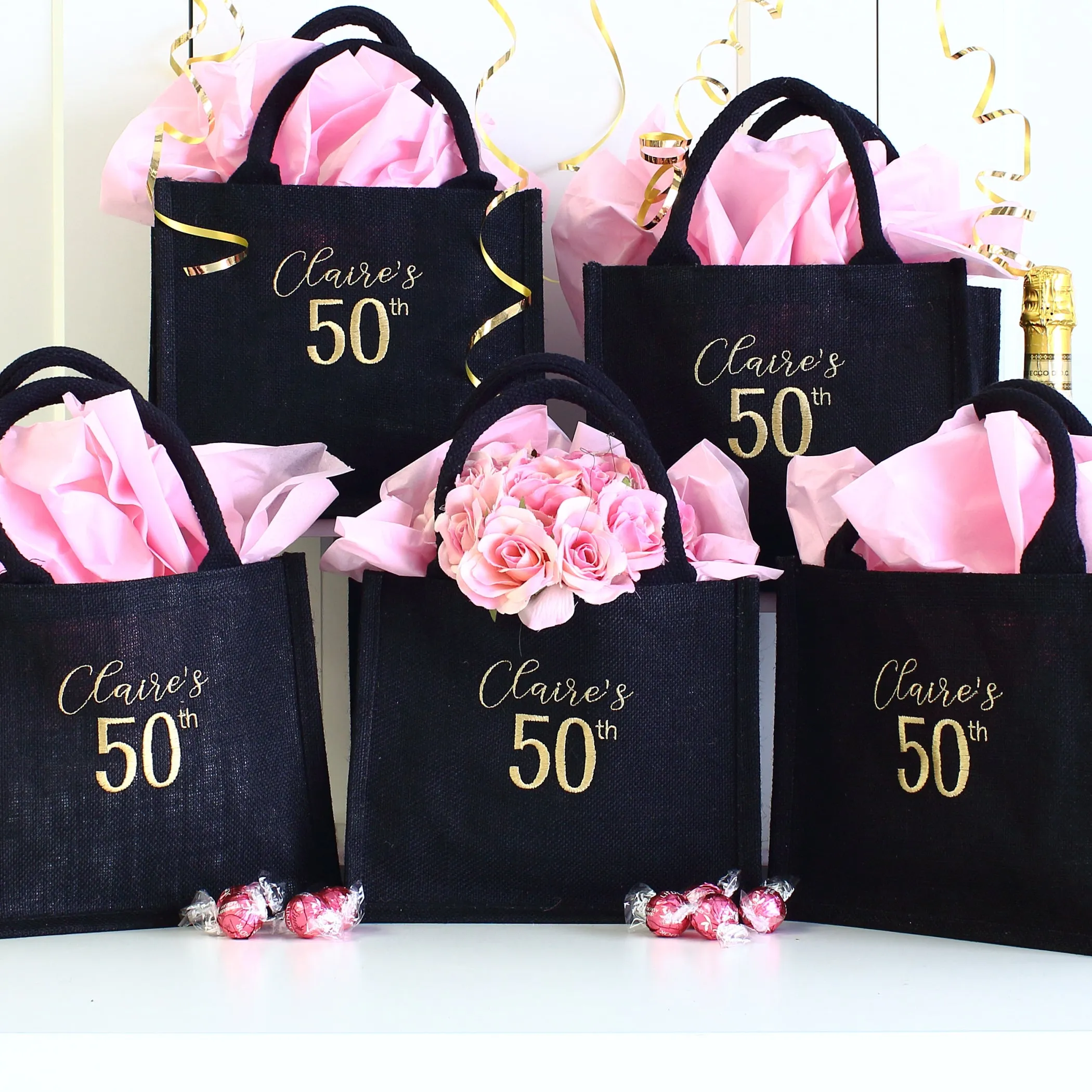 Embroidered Birthday Gift Bags - Any age