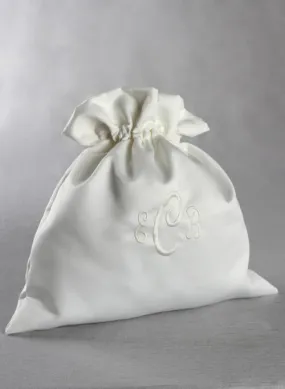 Embroidered Monogram Money Bag