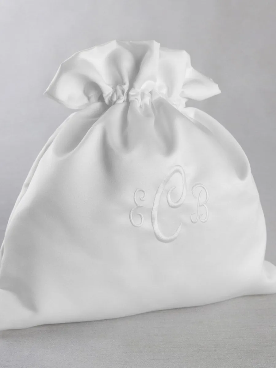 Embroidered Monogram Money Bag