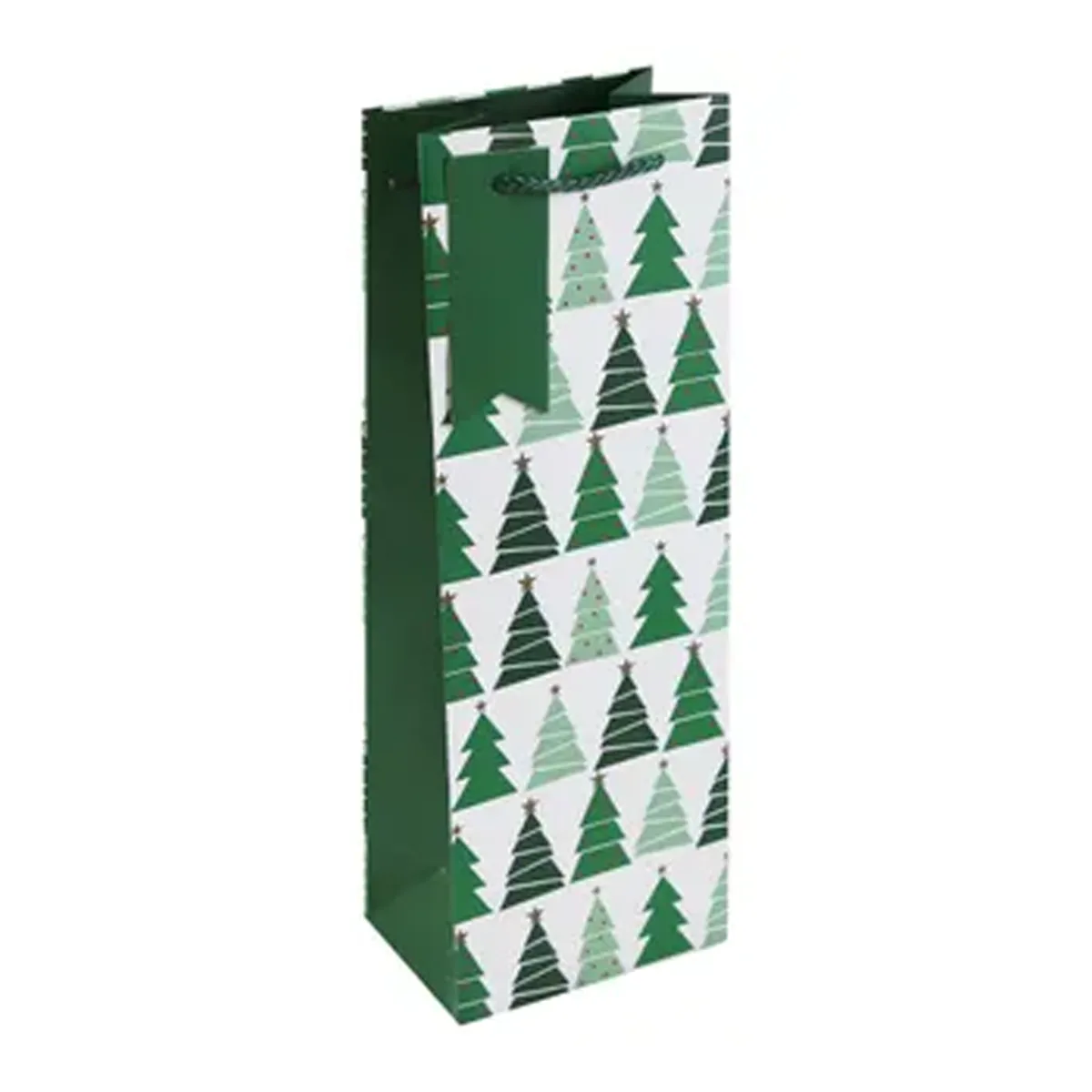 Eurowrap Bottle Bag Green Trees