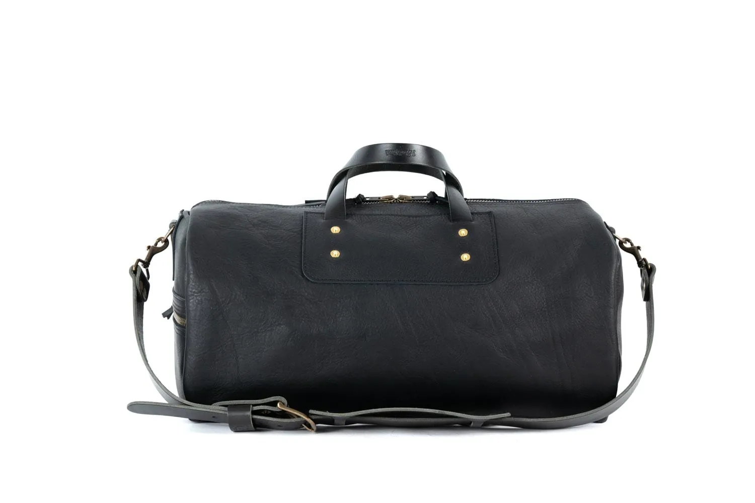 EXPEDITION LEATHER DUFFLE BAG - WEEKENDER - BLACK