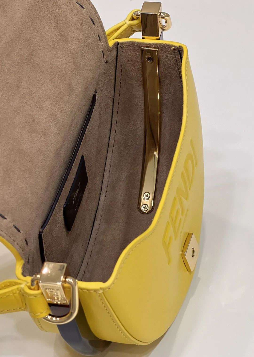 FI Moonlight Saddle Yellow Bag For Woman 19cm/7.5in