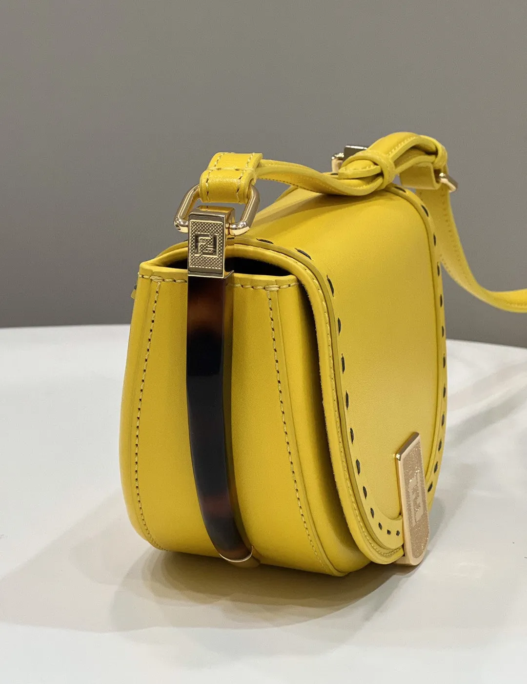 FI Moonlight Saddle Yellow Bag For Woman 19cm/7.5in