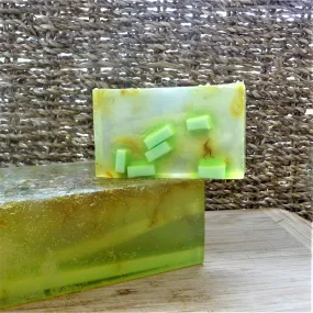 Freshly Cut Grass & Calendula Soap Slice