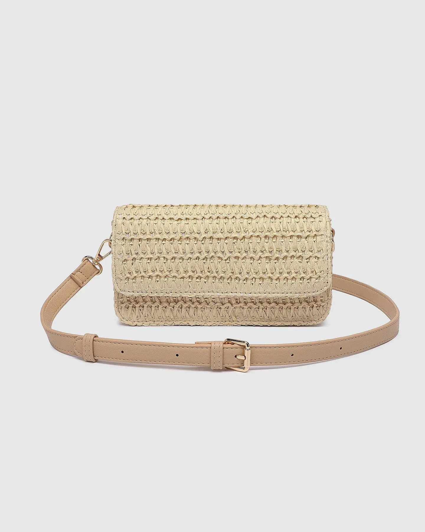 Freya Raffia Crossbody Bag - Natural