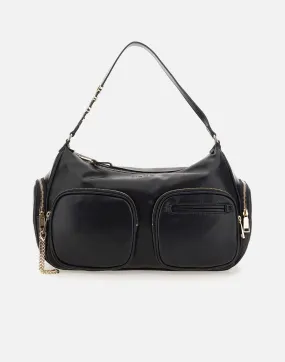 Garima Black Shoulder Bag with Gold Accents