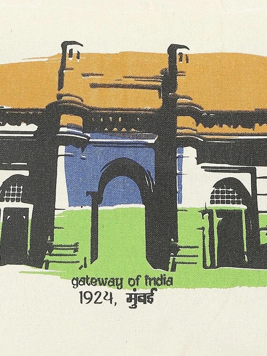 Gateway of India Upcycled Tote Bag