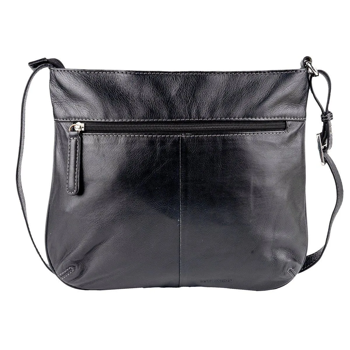 Gerry Weber Front Zip Shoulder Bags Leather Black Colour For Women