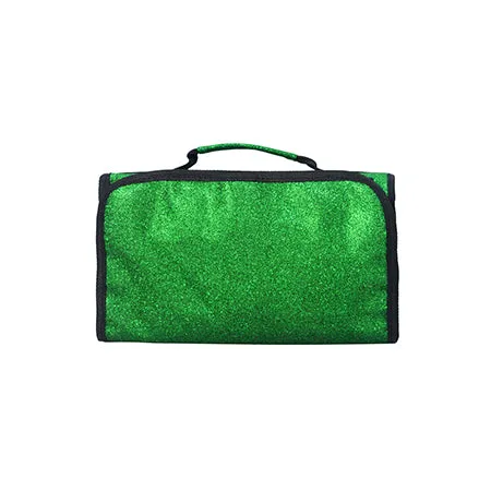 Green Glitter NGIL Traveling Toiletry Bag