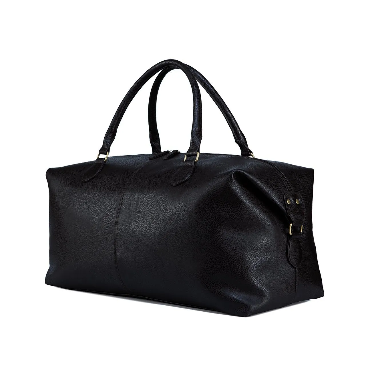 Gunner Black Vegan Leather Duffle Bag