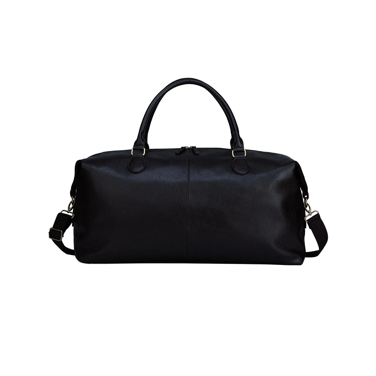 Gunner Black Vegan Leather Duffle Bag