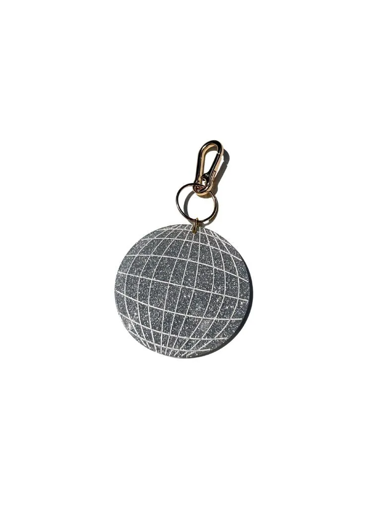 Hand-painted Disco Ball Bag Charm   Keychain | Eco-Friendly