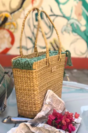 Handcrafted Box Bag With Macrame Closure