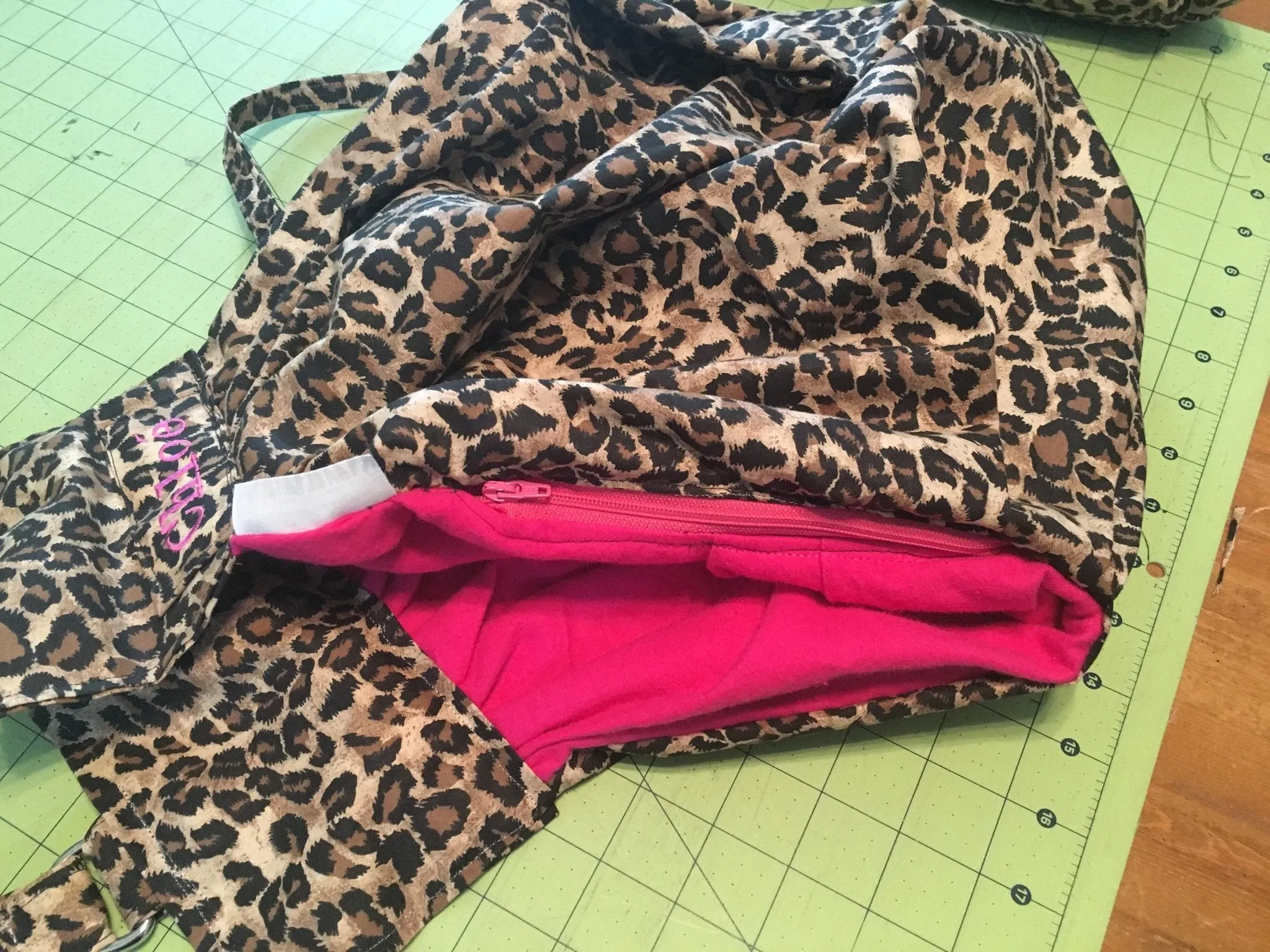 Handmade Zipper pocket pouch for Pet  sling carrier