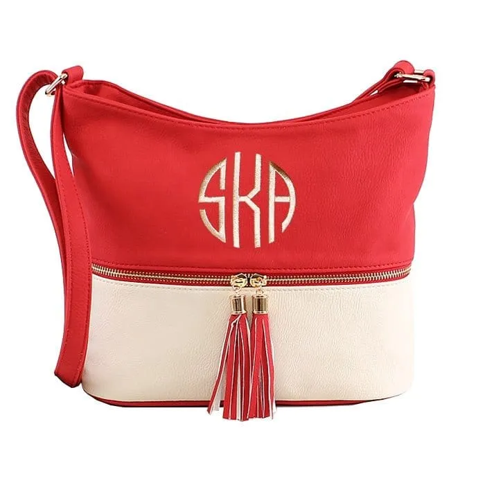 HB3016C Monogrammable Fashion Crossbody Bag With Tassel