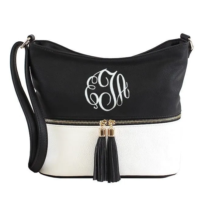 HB3016C Monogrammable Fashion Crossbody Bag With Tassel