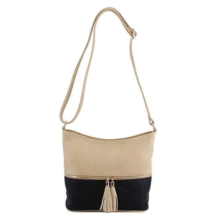 HB3016C Monogrammable Fashion Crossbody Bag With Tassel