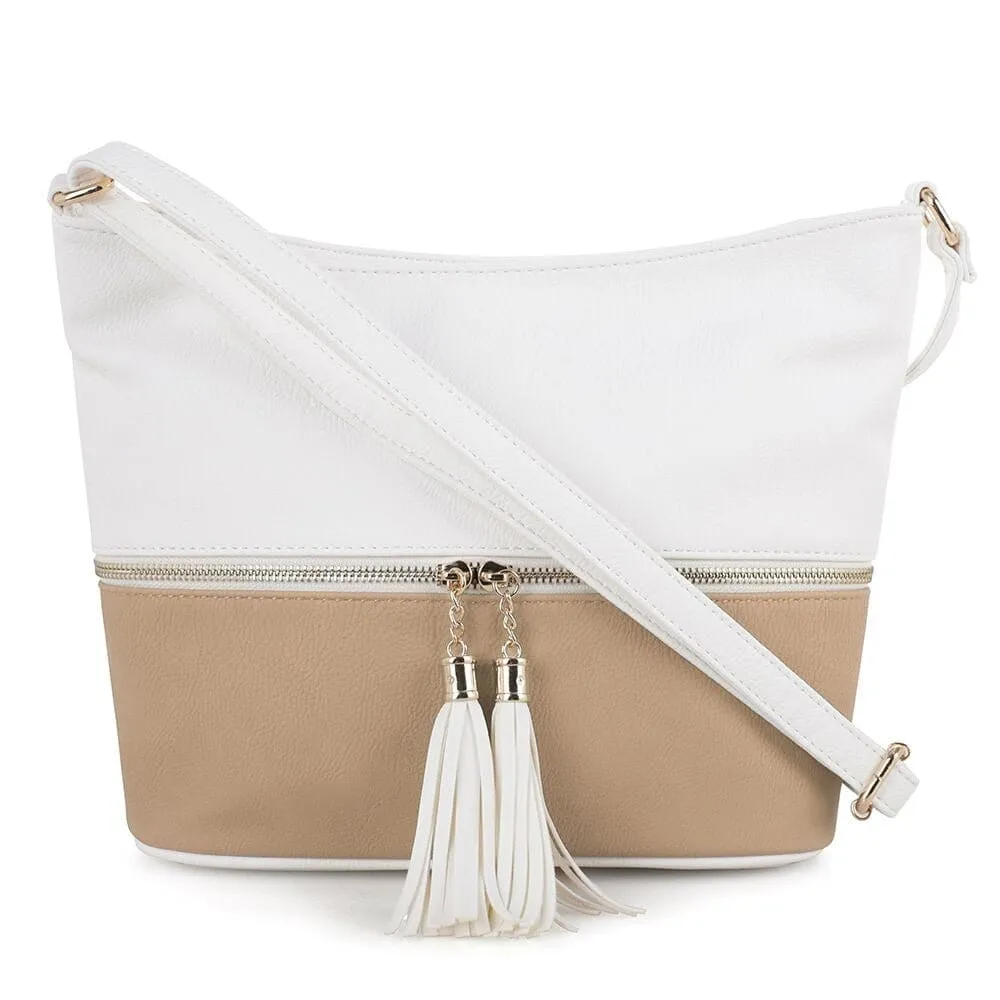 HB3016C Monogrammable Fashion Crossbody Bag With Tassel