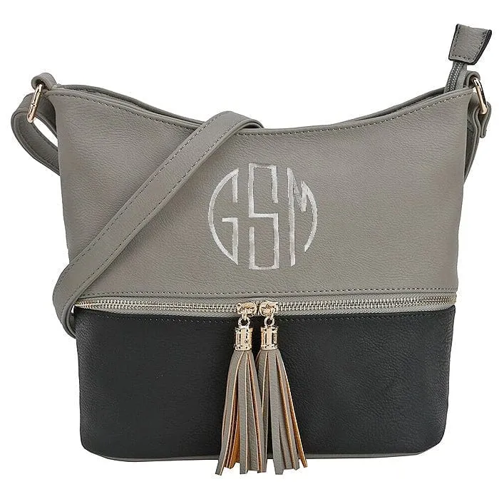 HB3016C Monogrammable Fashion Crossbody Bag With Tassel