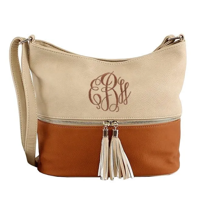 HB3016C Monogrammable Fashion Crossbody Bag With Tassel