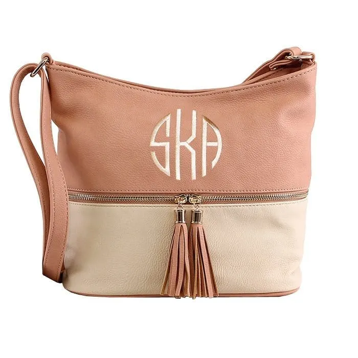 HB3016C Monogrammable Fashion Crossbody Bag With Tassel