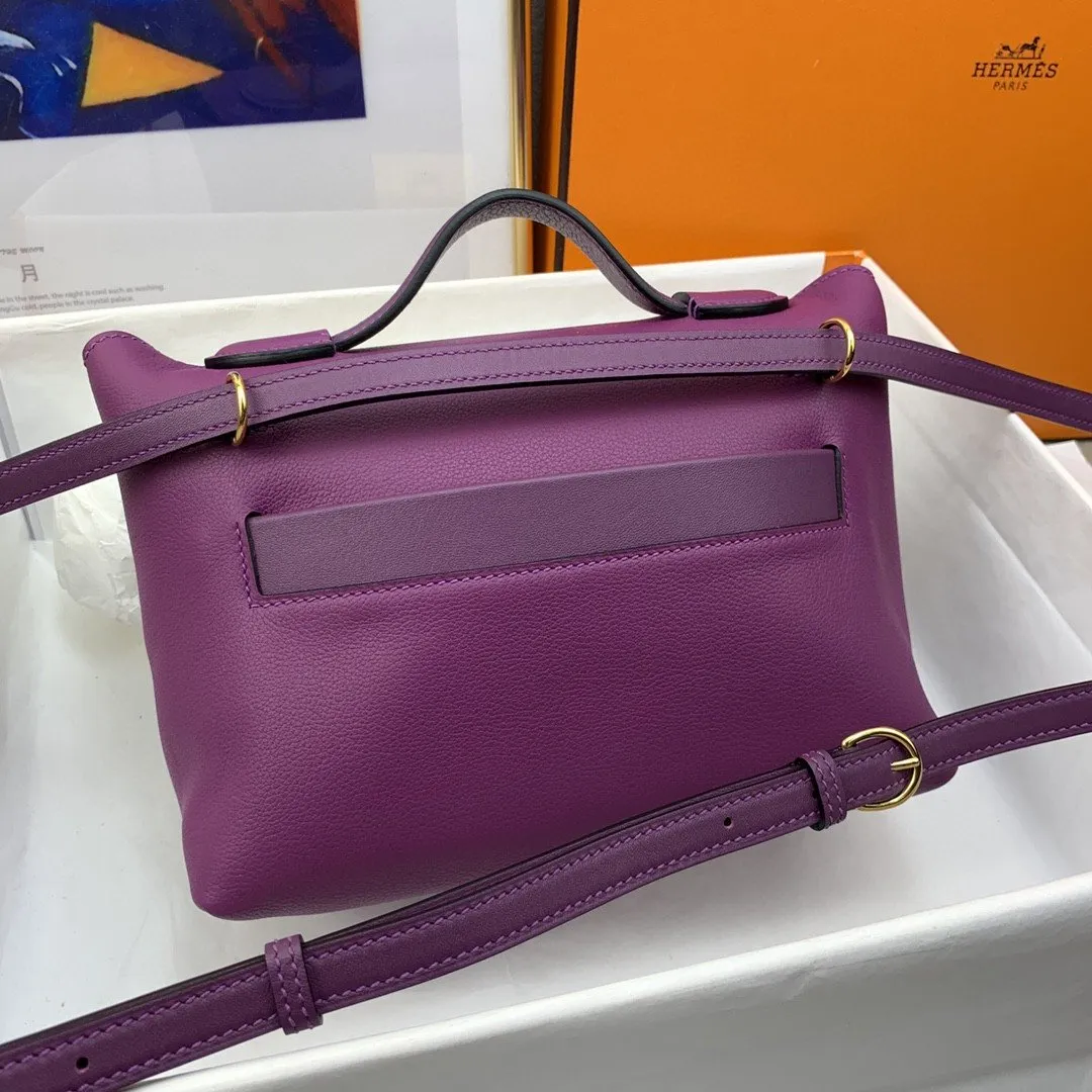 HM 24/24 Mini Evercolor Swift Purple For Women, Women’s Handbags, Shoulder Bag 8.2in/21cm