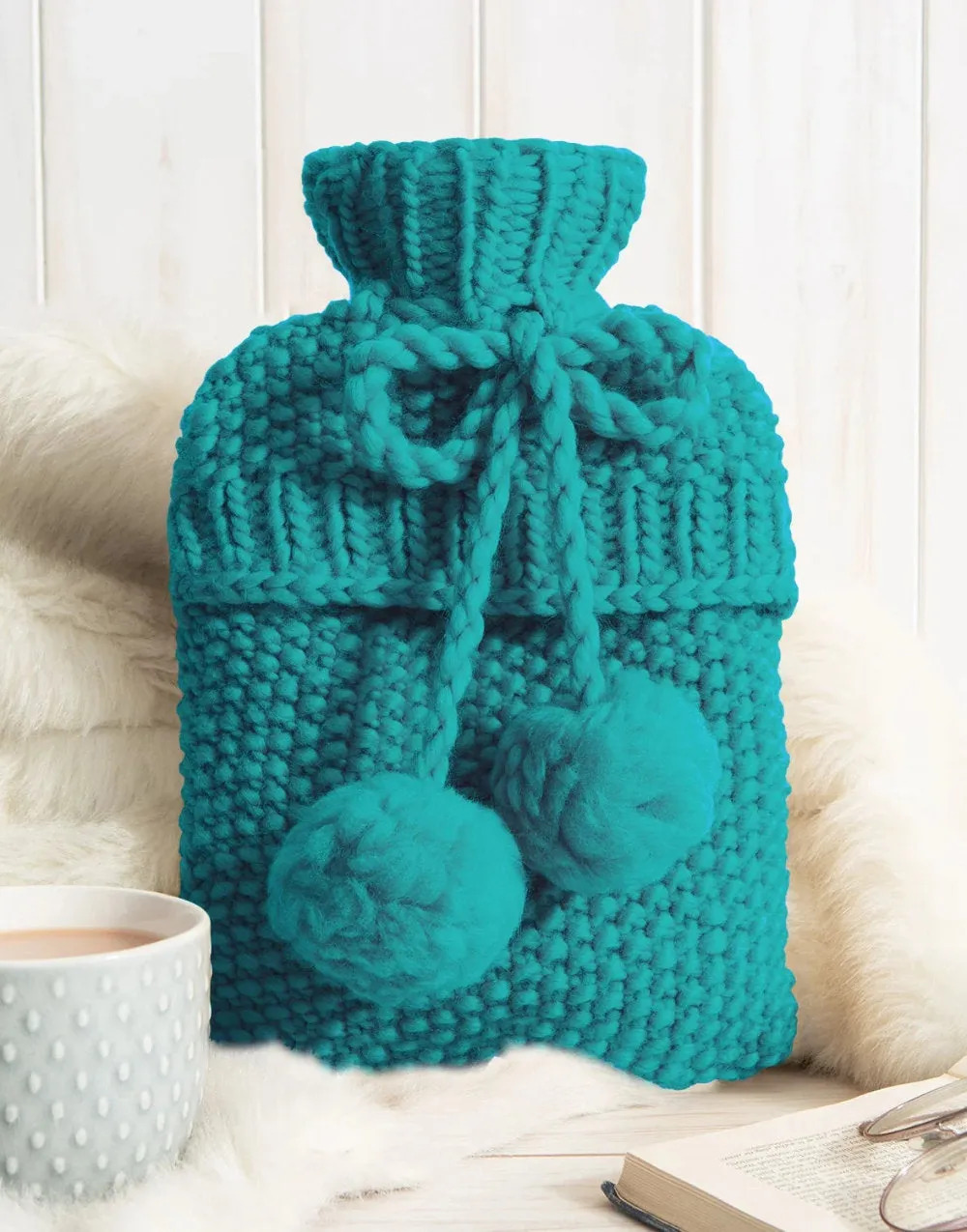 Hot Water Bottle Knitting Kit, Wool Couture