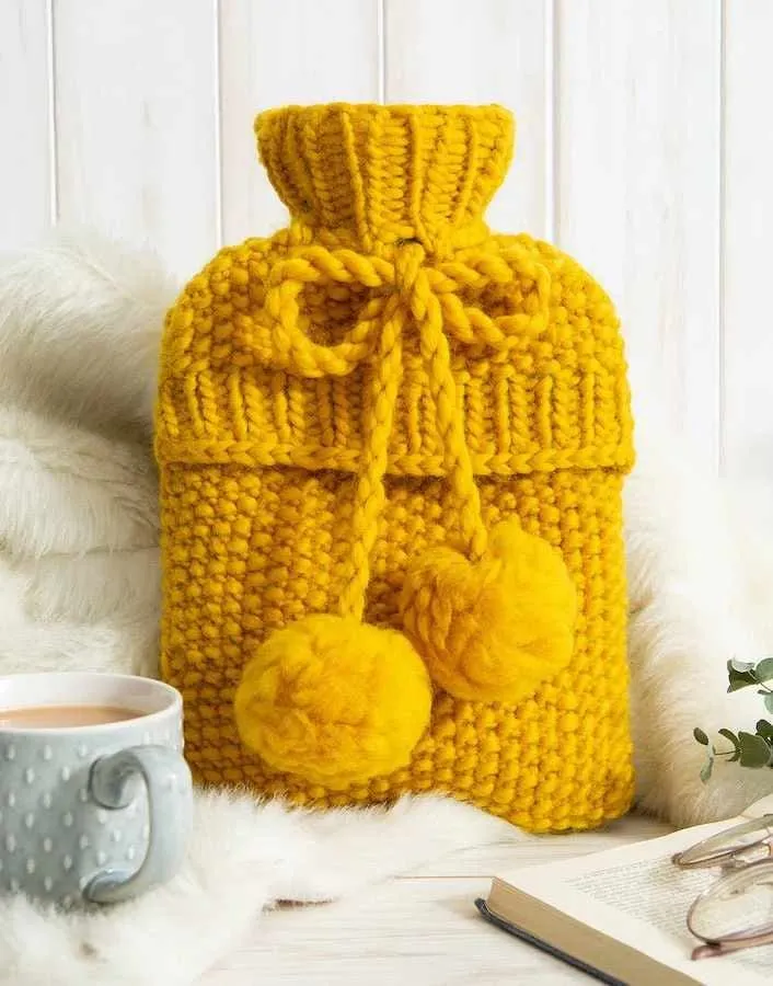 Hot Water Bottle Knitting Kit, Wool Couture