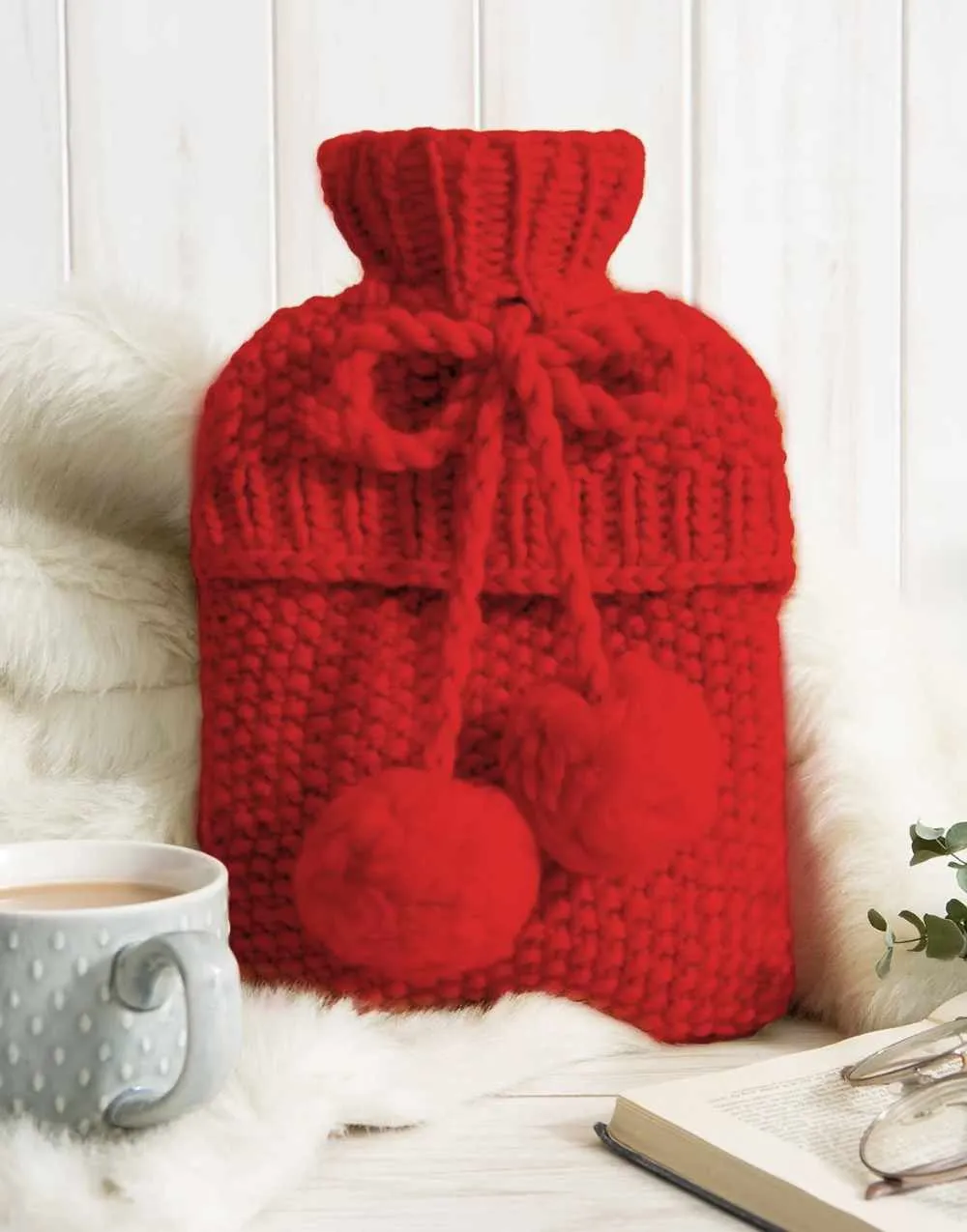 Hot Water Bottle Knitting Kit, Wool Couture