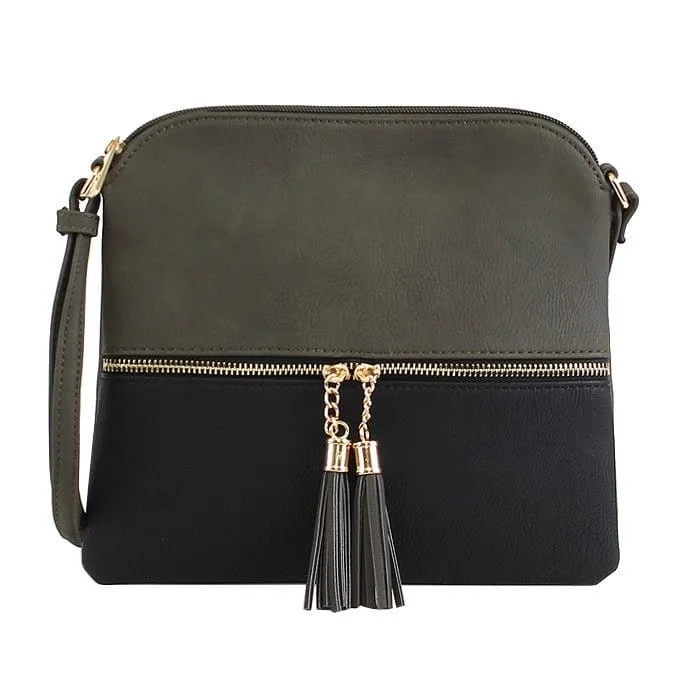 HY2038E Monogrammable Fashion Crossbody Bag With Tassel