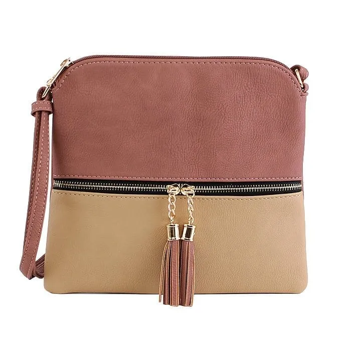 HY2038E Monogrammable Fashion Crossbody Bag With Tassel