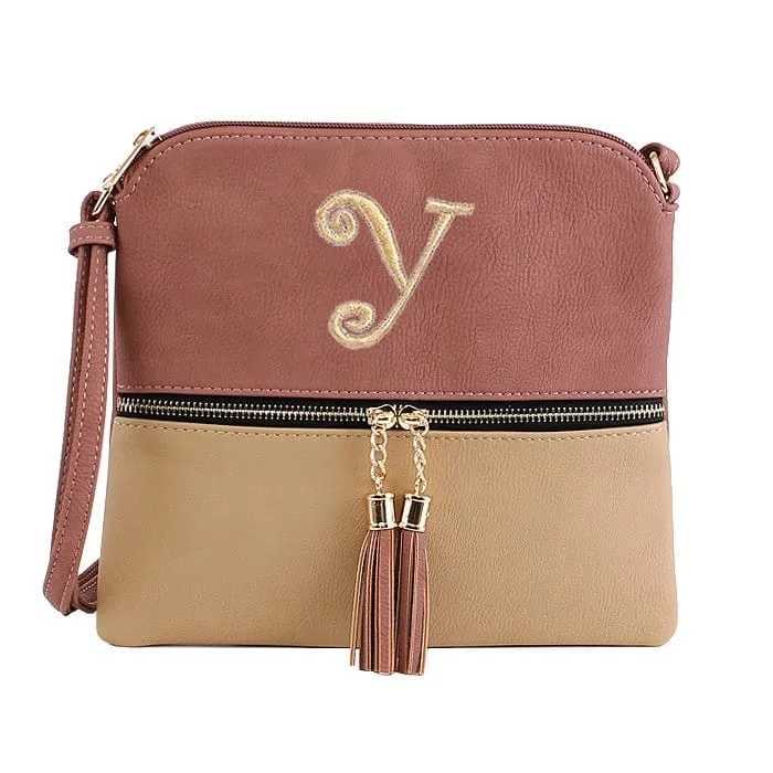 HY2038E Monogrammable Fashion Crossbody Bag With Tassel