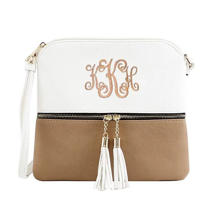 HY2038E Monogrammable Fashion Crossbody Bag With Tassel