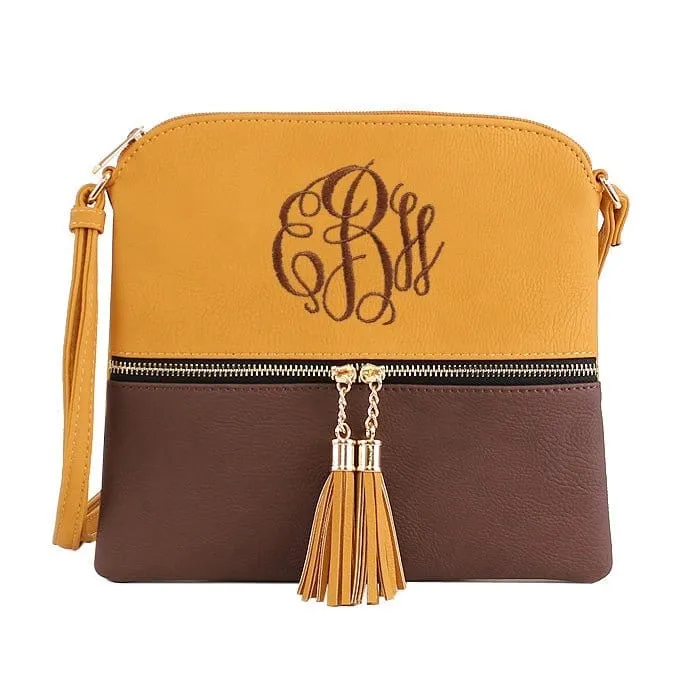 HY2038E Monogrammable Fashion Crossbody Bag With Tassel