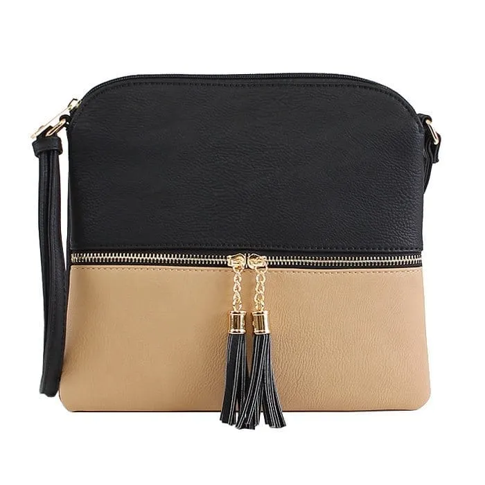 HY2038E Monogrammable Fashion Crossbody Bag With Tassel