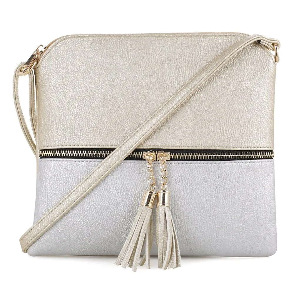 HY2038E Monogrammable Fashion Crossbody Bag With Tassel