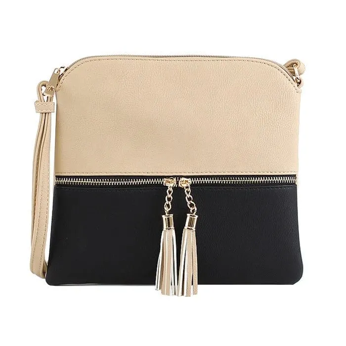 HY2038E Monogrammable Fashion Crossbody Bag With Tassel