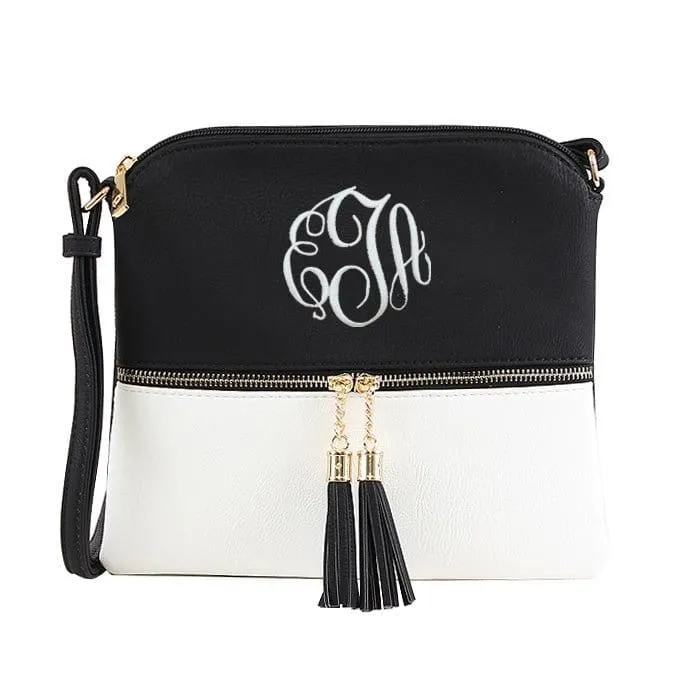 HY2038E Monogrammable Fashion Crossbody Bag With Tassel