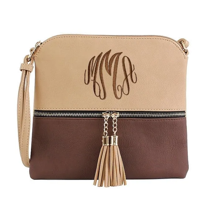 HY2038E Monogrammable Fashion Crossbody Bag With Tassel