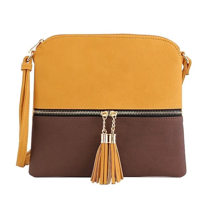 HY2038E Monogrammable Fashion Crossbody Bag With Tassel