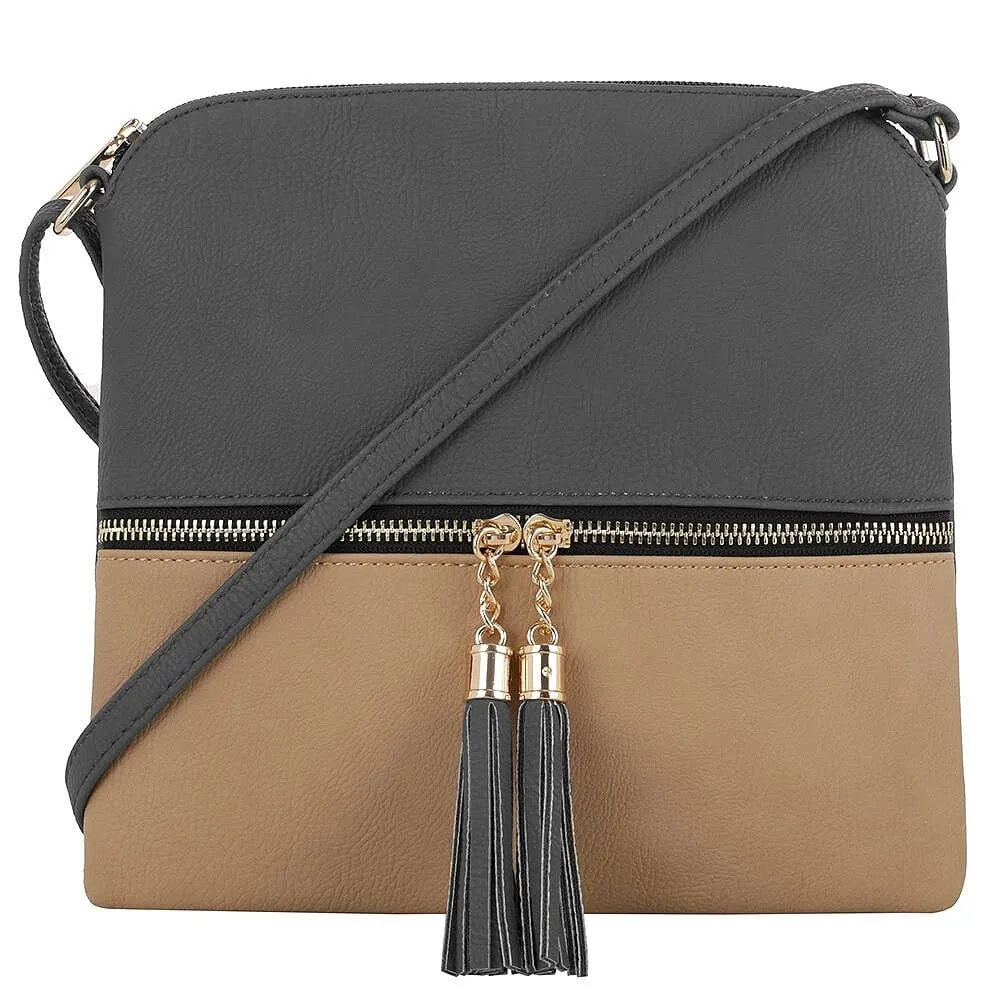 HY2038E Monogrammable Fashion Crossbody Bag With Tassel