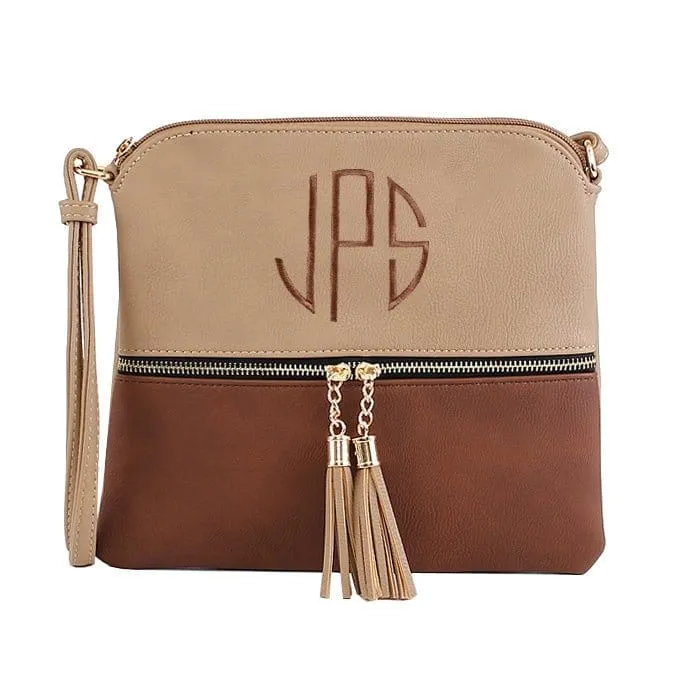 HY2038E Monogrammable Fashion Crossbody Bag With Tassel