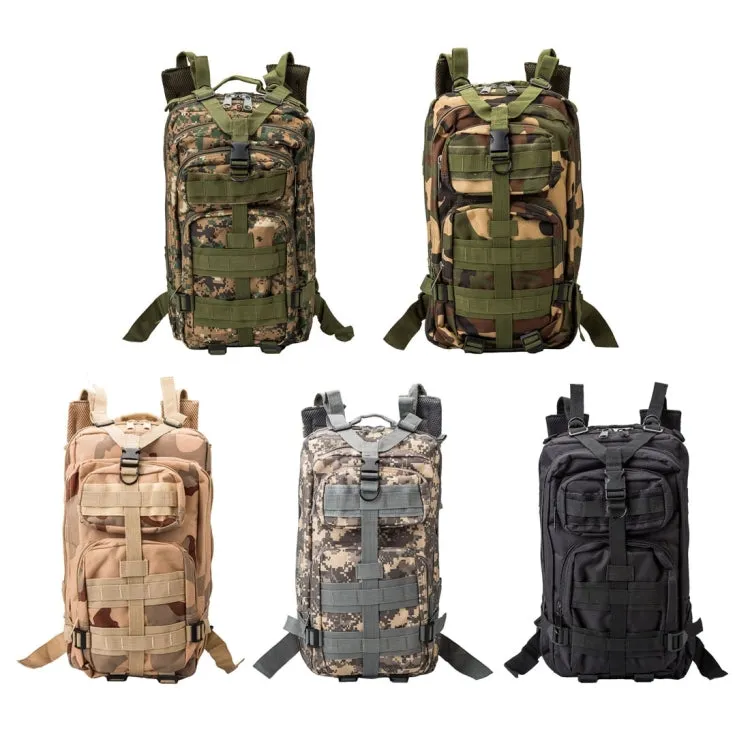 INDEPMAN DL-B002A Fashion Camouflage Style Men Oxford Cloth Backpack Shoulders Bag 25L Outdoors Hiking Camping Travelling Bag 3P Package with Expanded MOLLE & IND Shoulder Pad & Adjustable Shoulder Strap, Size: 43 x 26 x 23 cm