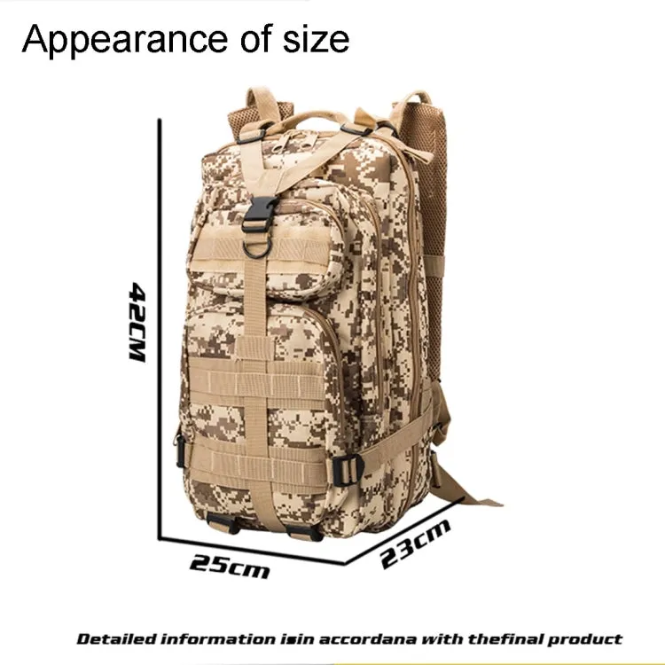 INDEPMAN DL-B002A Fashion Camouflage Style Men Oxford Cloth Backpack Shoulders Bag 25L Outdoors Hiking Camping Travelling Bag 3P Package with Expanded MOLLE & IND Shoulder Pad & Adjustable Shoulder Strap, Size: 43 x 26 x 23 cm