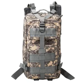 INDEPMAN DL-B002A Fashion Camouflage Style Men Oxford Cloth Backpack Shoulders Bag 25L Outdoors Hiking Camping Travelling Bag 3P Package with Expanded MOLLE & IND Shoulder Pad & Adjustable Shoulder Strap, Size: 43 x 26 x 23 cm