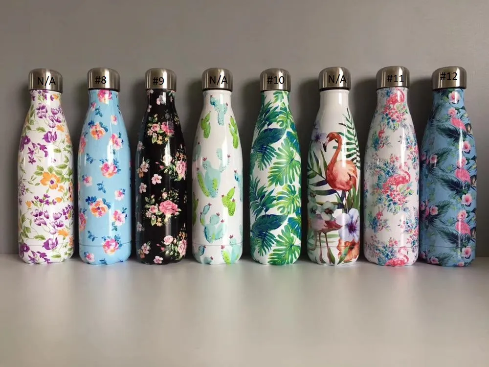 Insulated Stainless Steel Drink Bottle 500ml Floral